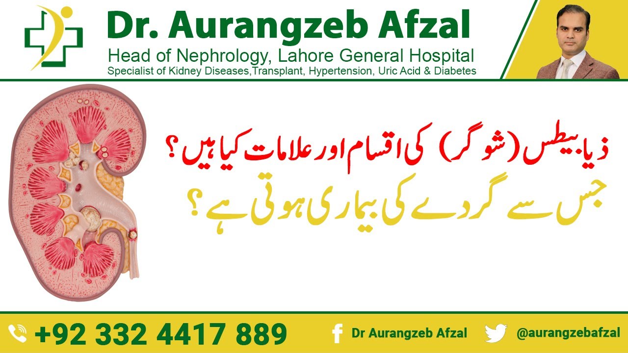 What are the signs and symptoms OF Diabetes(Sugar) causing Kidney Diseases